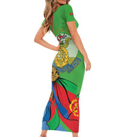 Eritrea Independence Day Family Matching Short Sleeve Bodycon Dress and Hawaiian Shirt 24th May