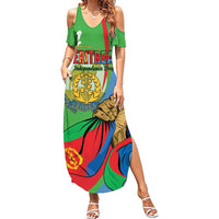 Eritrea Independence Day Family Matching Summer Maxi Dress and Hawaiian Shirt 24th May
