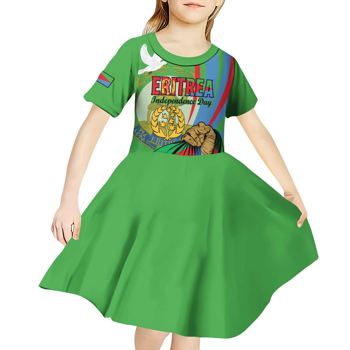 Eritrea Independence Day Kid Short Sleeve Dress 24th May