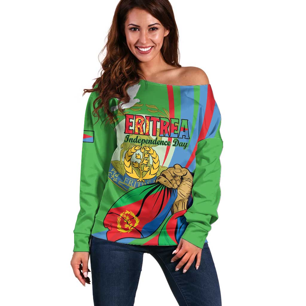 Eritrea Independence Day Off Shoulder Sweater 24th May