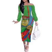 Eritrea Independence Day Off The Shoulder Long Sleeve Dress 24th May