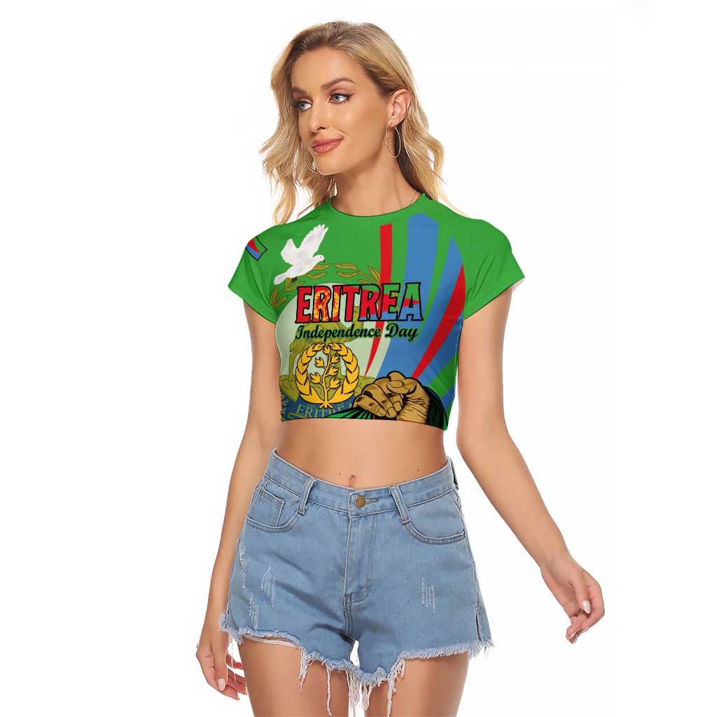 Eritrea Independence Day Raglan Cropped T Shirt 24th May
