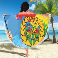 Personalised Eritrea Independence Day Beach Blanket Grunge Style