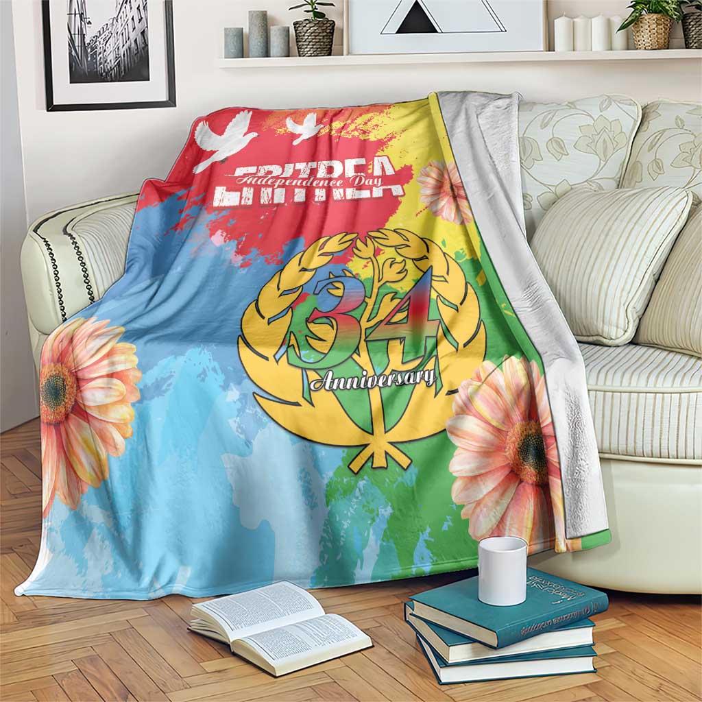 Personalised Eritrea Independence Day Blanket Grunge Style