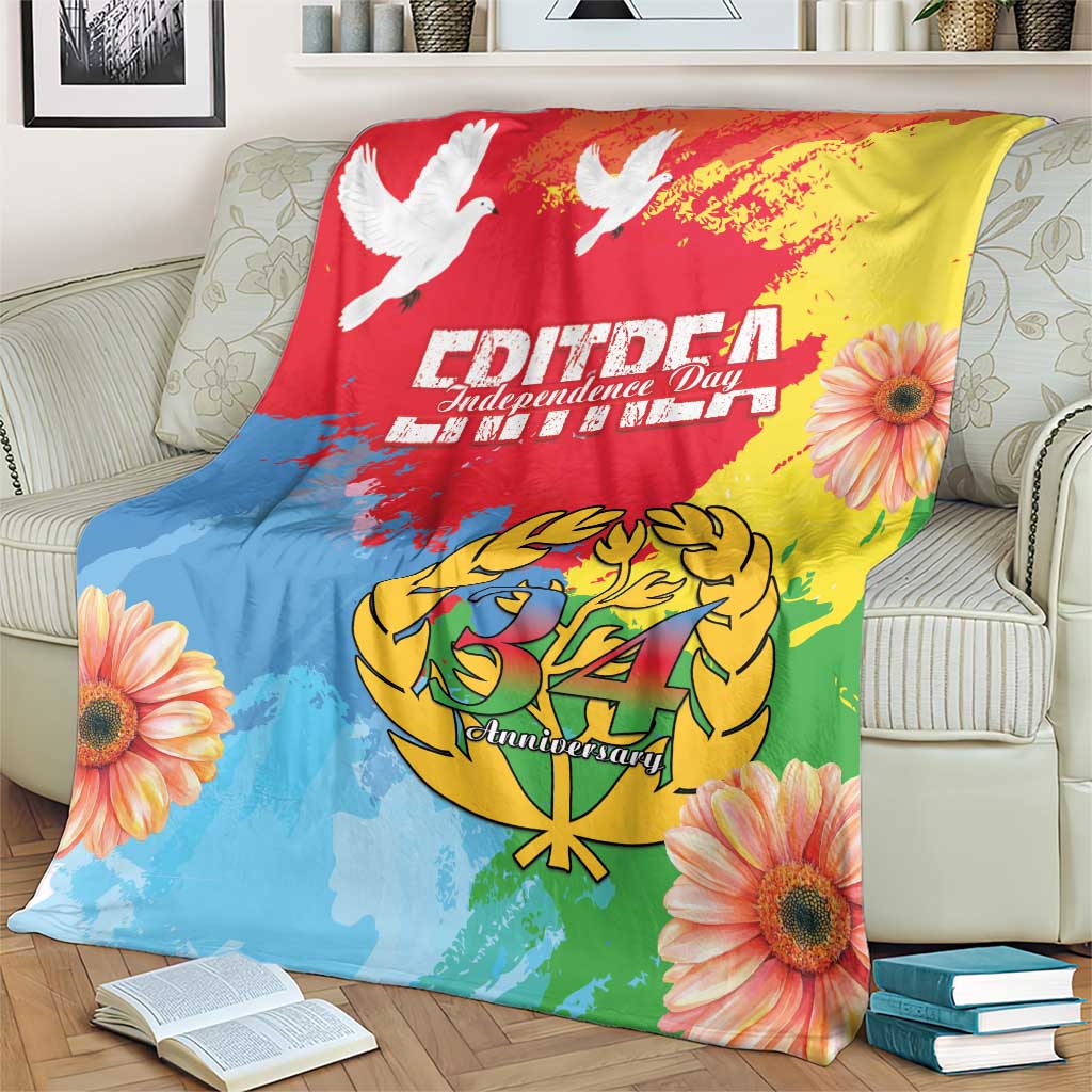 Personalised Eritrea Independence Day Blanket Grunge Style