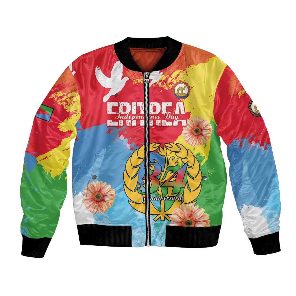 Personalised Eritrea Independence Day Bomber Jacket Grunge Style