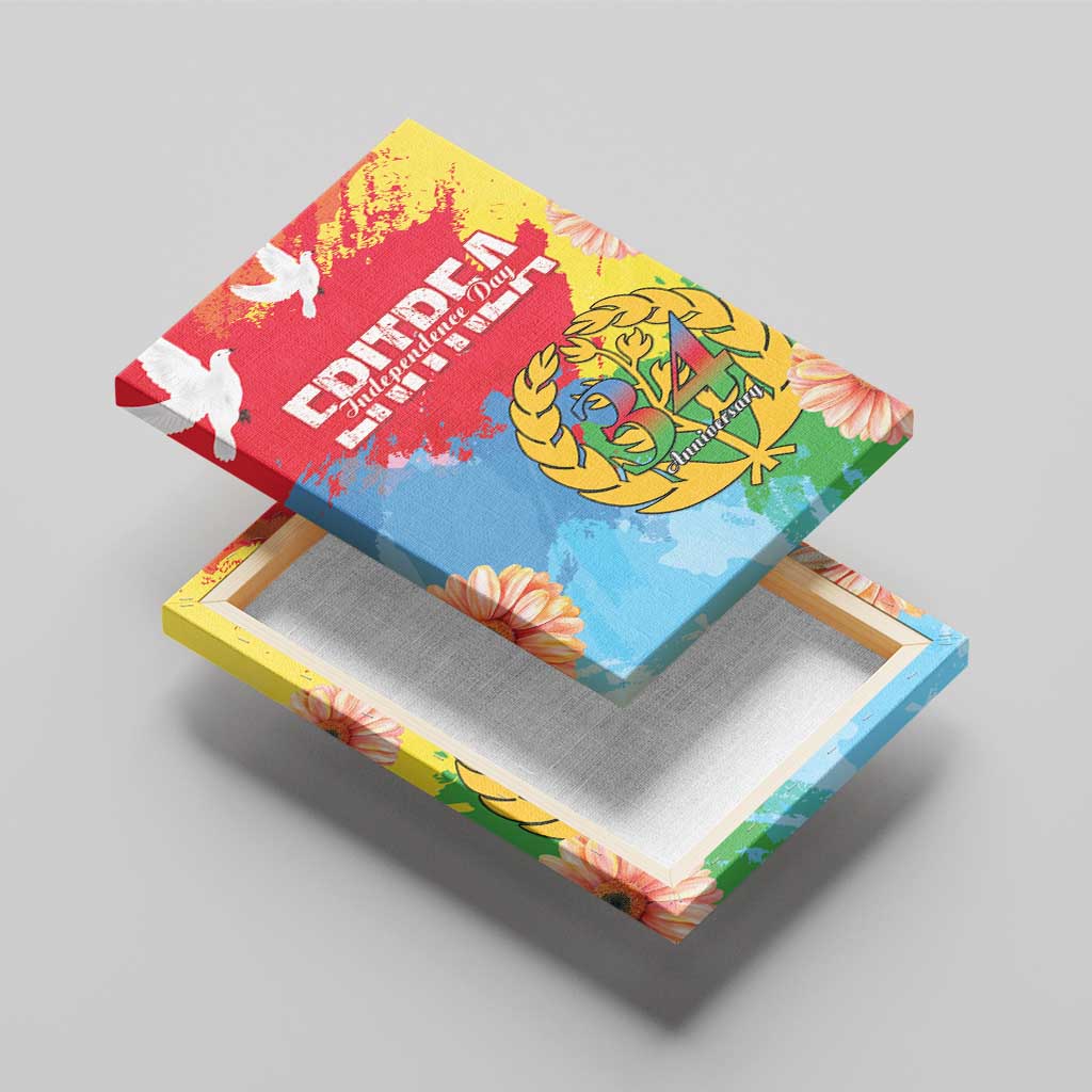 Personalised Eritrea Independence Day Canvas Wall Art Grunge Style