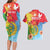 Personalised Eritrea Independence Day Couples Matching Long Sleeve Bodycon Dress and Hawaiian Shirt Grunge Style