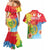 Personalised Eritrea Independence Day Couples Matching Mermaid Dress and Hawaiian Shirt Grunge Style