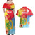 Personalised Eritrea Independence Day Couples Matching Off Shoulder Maxi Dress and Hawaiian Shirt Grunge Style
