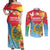 Personalised Eritrea Independence Day Couples Matching Off Shoulder Maxi Dress and Long Sleeve Button Shirt Grunge Style