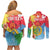 Personalised Eritrea Independence Day Couples Matching Off Shoulder Short Dress and Long Sleeve Button Shirt Grunge Style