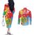 Personalised Eritrea Independence Day Couples Matching Off The Shoulder Long Sleeve Dress and Long Sleeve Button Shirt Grunge Style
