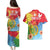 Personalised Eritrea Independence Day Couples Matching Puletasi and Hawaiian Shirt Grunge Style