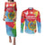 Personalised Eritrea Independence Day Couples Matching Puletasi and Long Sleeve Button Shirt Grunge Style