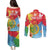 Personalised Eritrea Independence Day Couples Matching Puletasi and Long Sleeve Button Shirt Grunge Style