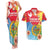 Personalised Eritrea Independence Day Couples Matching Tank Maxi Dress and Hawaiian Shirt Grunge Style