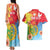 Personalised Eritrea Independence Day Couples Matching Tank Maxi Dress and Hawaiian Shirt Grunge Style