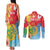 Personalised Eritrea Independence Day Couples Matching Tank Maxi Dress and Long Sleeve Button Shirt Grunge Style