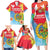 Personalised Eritrea Independence Day Family Matching Long Sleeve Bodycon Dress and Hawaiian Shirt Grunge Style