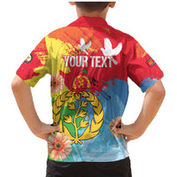 Personalised Eritrea Independence Day Family Matching Mermaid Dress and Hawaiian Shirt Grunge Style