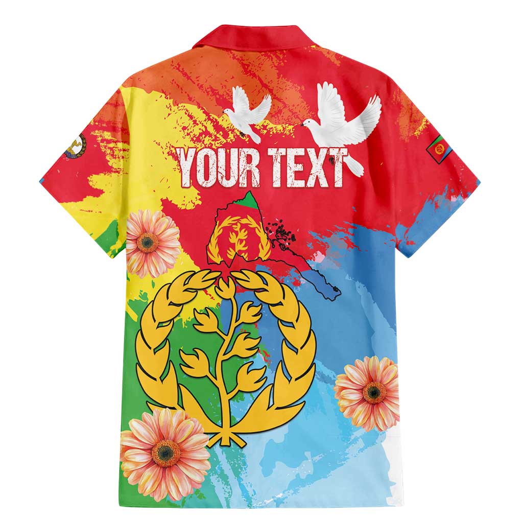 Personalised Eritrea Independence Day Family Matching Mermaid Dress and Hawaiian Shirt Grunge Style