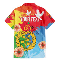Personalised Eritrea Independence Day Family Matching Mermaid Dress and Hawaiian Shirt Grunge Style