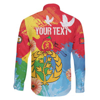 Personalised Eritrea Independence Day Family Matching Mermaid Dress and Hawaiian Shirt Grunge Style