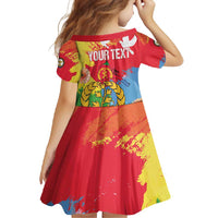 Personalised Eritrea Independence Day Family Matching Off Shoulder Maxi Dress and Hawaiian Shirt Grunge Style