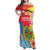 Personalised Eritrea Independence Day Family Matching Off Shoulder Maxi Dress and Hawaiian Shirt Grunge Style