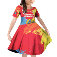 Personalised Eritrea Independence Day Family Matching Off Shoulder Short Dress and Hawaiian Shirt Grunge Style
