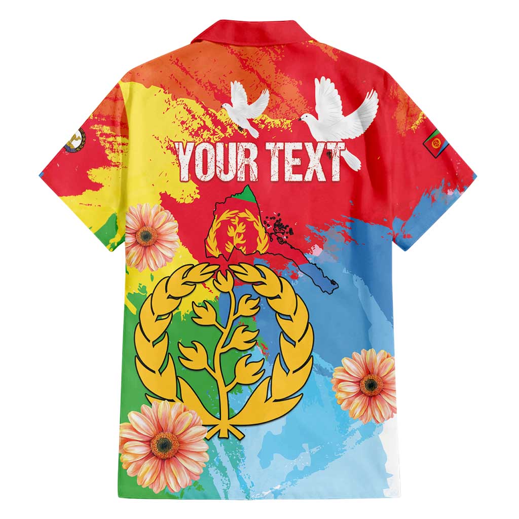 Personalised Eritrea Independence Day Family Matching Off Shoulder Short Dress and Hawaiian Shirt Grunge Style