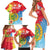 Personalised Eritrea Independence Day Family Matching Short Sleeve Bodycon Dress and Hawaiian Shirt Grunge Style