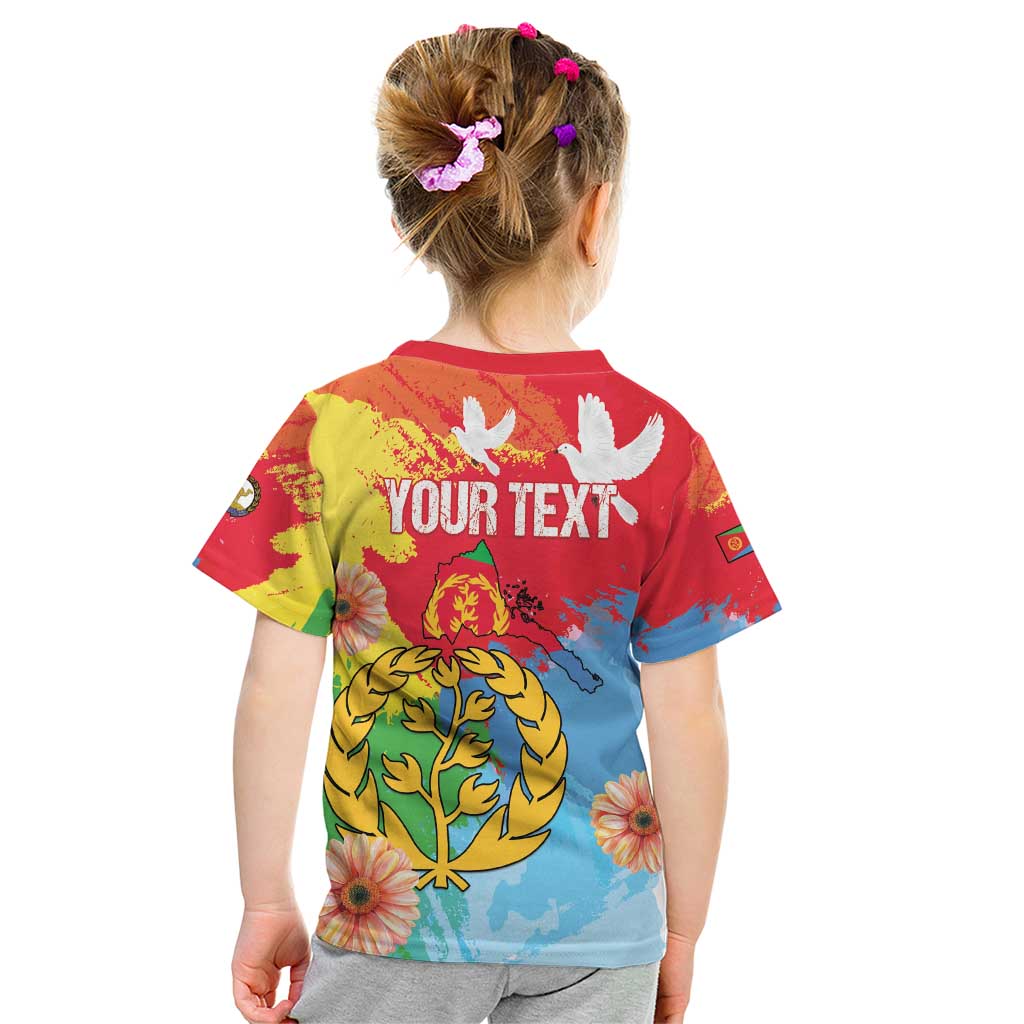 Personalised Eritrea Independence Day Kid T Shirt Grunge Style