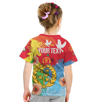 Personalised Eritrea Independence Day Kid T Shirt Grunge Style