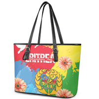 Personalised Eritrea Independence Day Leather Tote Bag Grunge Style