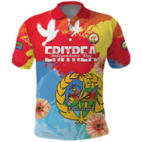 Personalised Eritrea Independence Day Polo Shirt Grunge Style