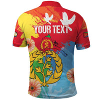 Personalised Eritrea Independence Day Polo Shirt Grunge Style
