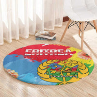 Personalised Eritrea Independence Day Round Carpet Grunge Style