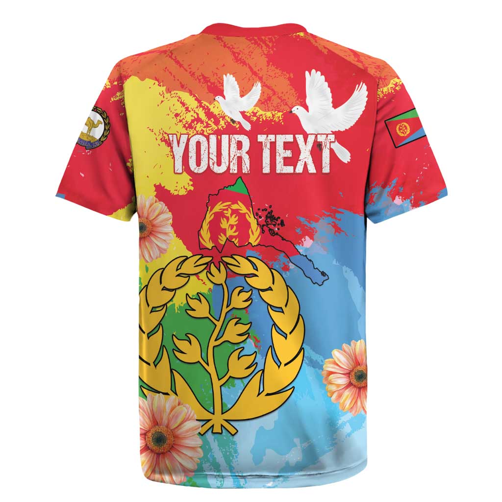 Personalised Eritrea Independence Day Rugby Jersey Grunge Style