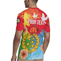 Personalised Eritrea Independence Day Rugby Jersey Grunge Style