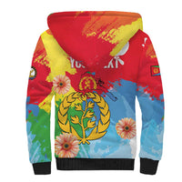 Personalised Eritrea Independence Day Sherpa Hoodie Grunge Style
