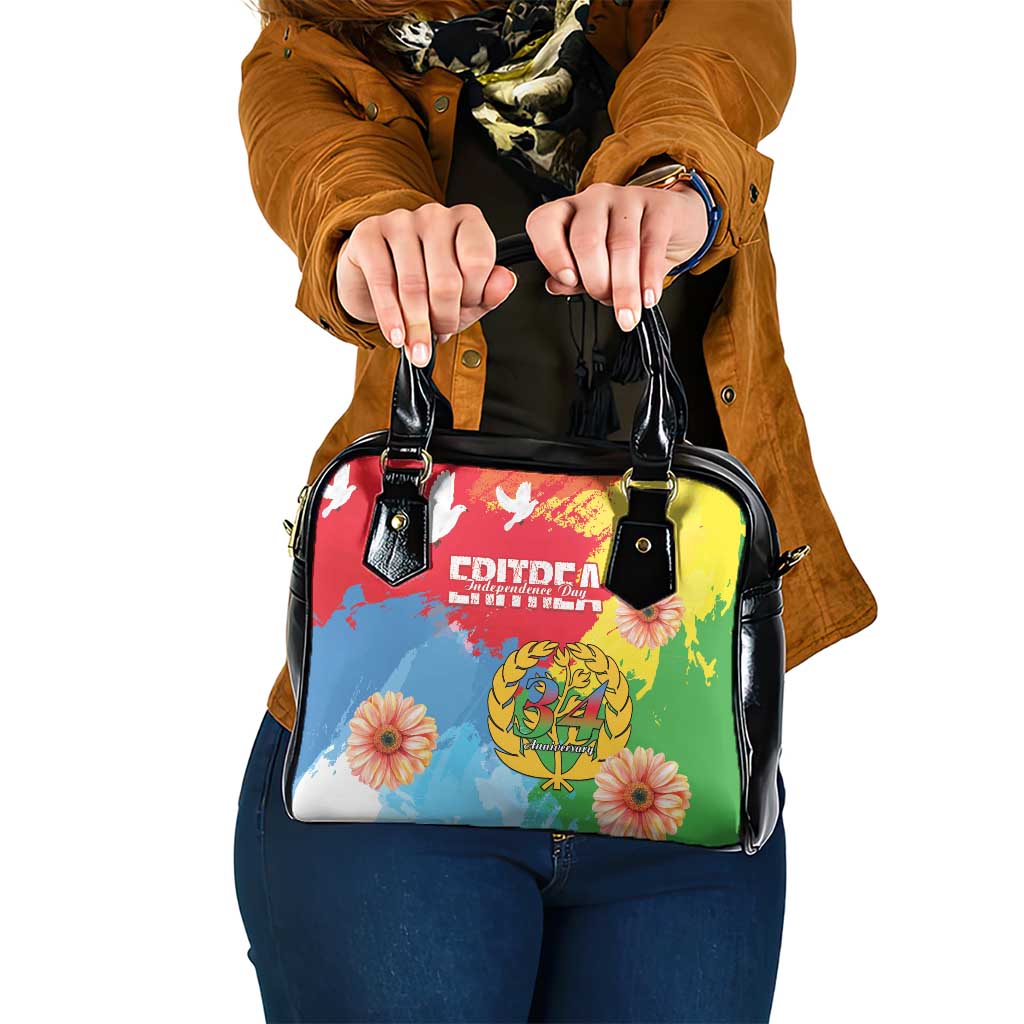Personalised Eritrea Independence Day Shoulder Handbag Grunge Style