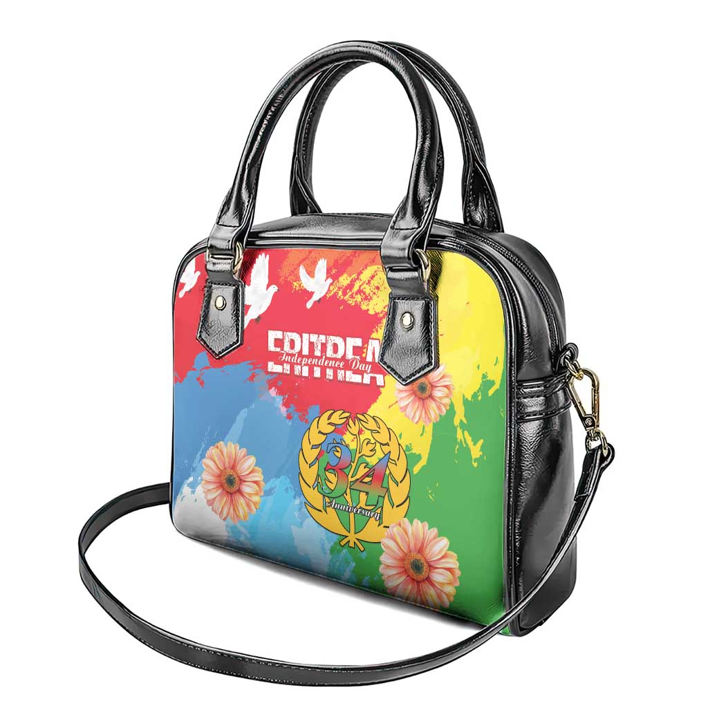Personalised Eritrea Independence Day Shoulder Handbag Grunge Style