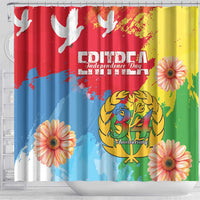 Personalised Eritrea Independence Day Shower Curtain Grunge Style