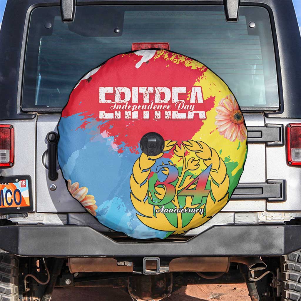 Personalised Eritrea Independence Day Spare Tire Cover Grunge Style