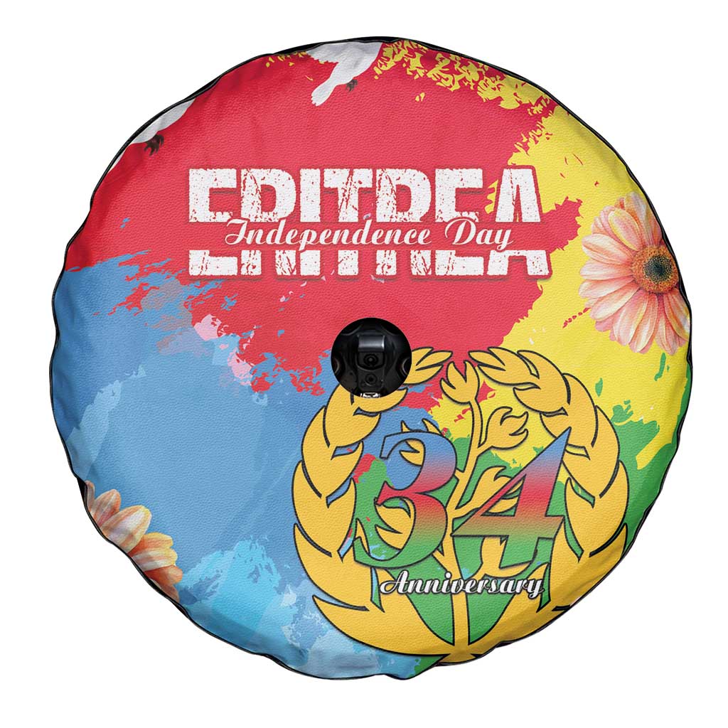 Personalised Eritrea Independence Day Spare Tire Cover Grunge Style