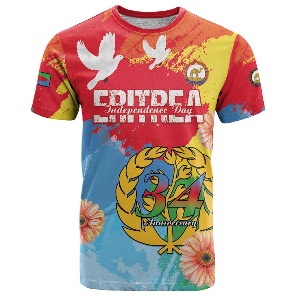 Personalised Eritrea Independence Day T Shirt Grunge Style