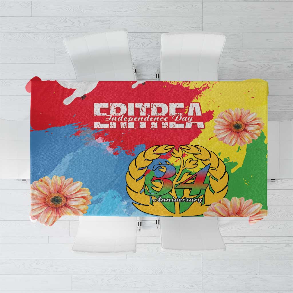 Personalised Eritrea Independence Day Tablecloth Grunge Style