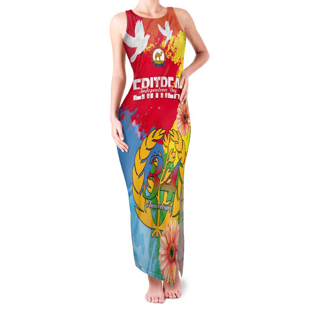 Personalised Eritrea Independence Day Tank Maxi Dress Grunge Style